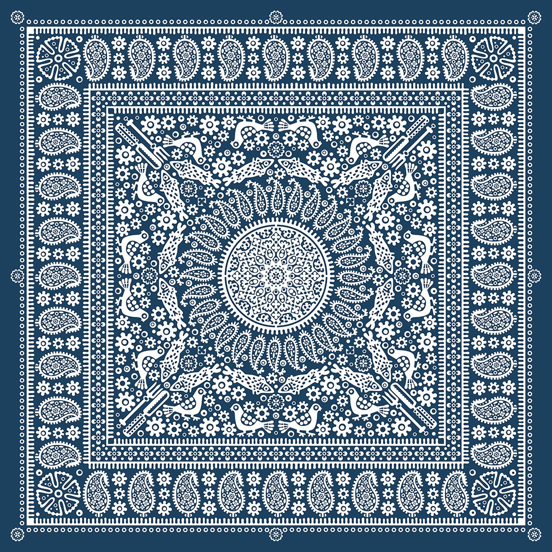 Georgian blue tablecloth