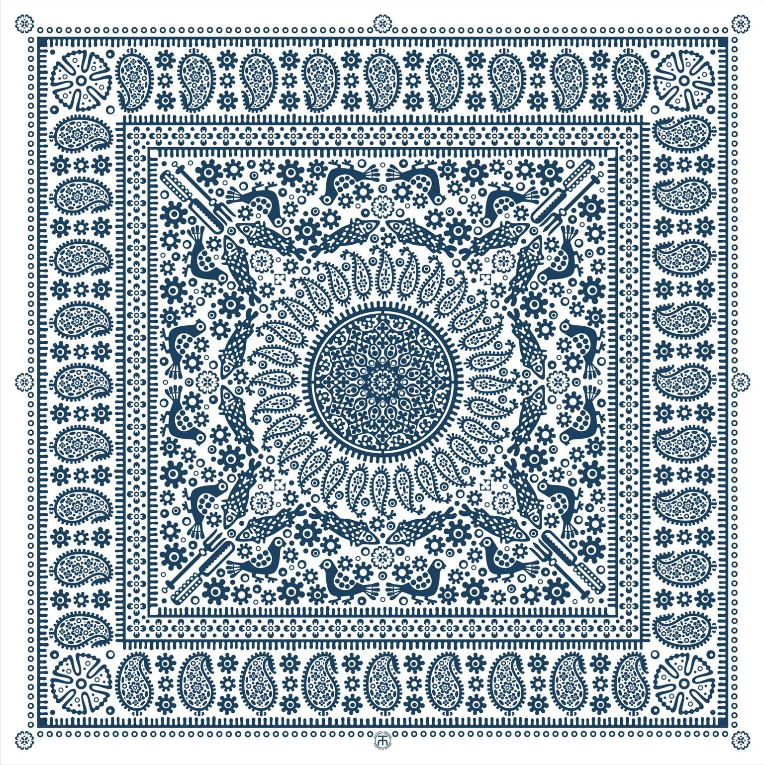 Georgian blue Tablecloth